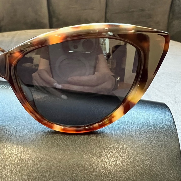 YSL Monogram Cat Eye Tortoise Shell Sunglasses - Picture 15 of 17